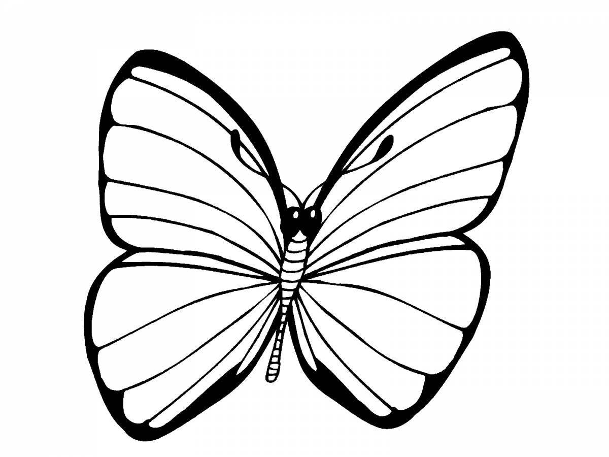 Сладкая бабочка раскраска