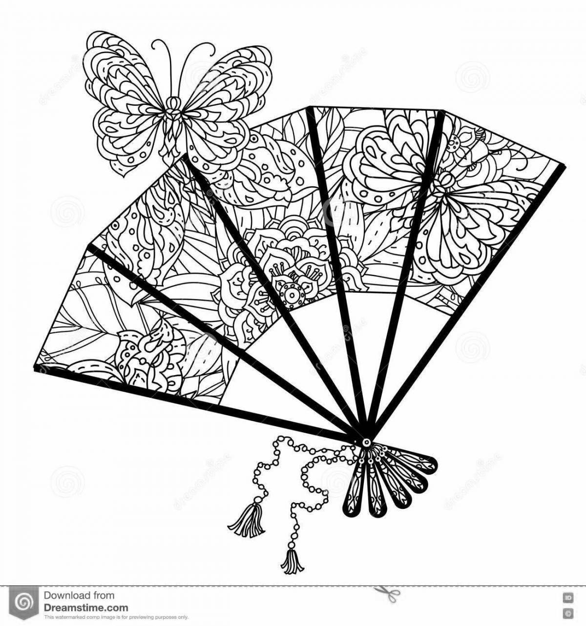Coloring live Chinese fan