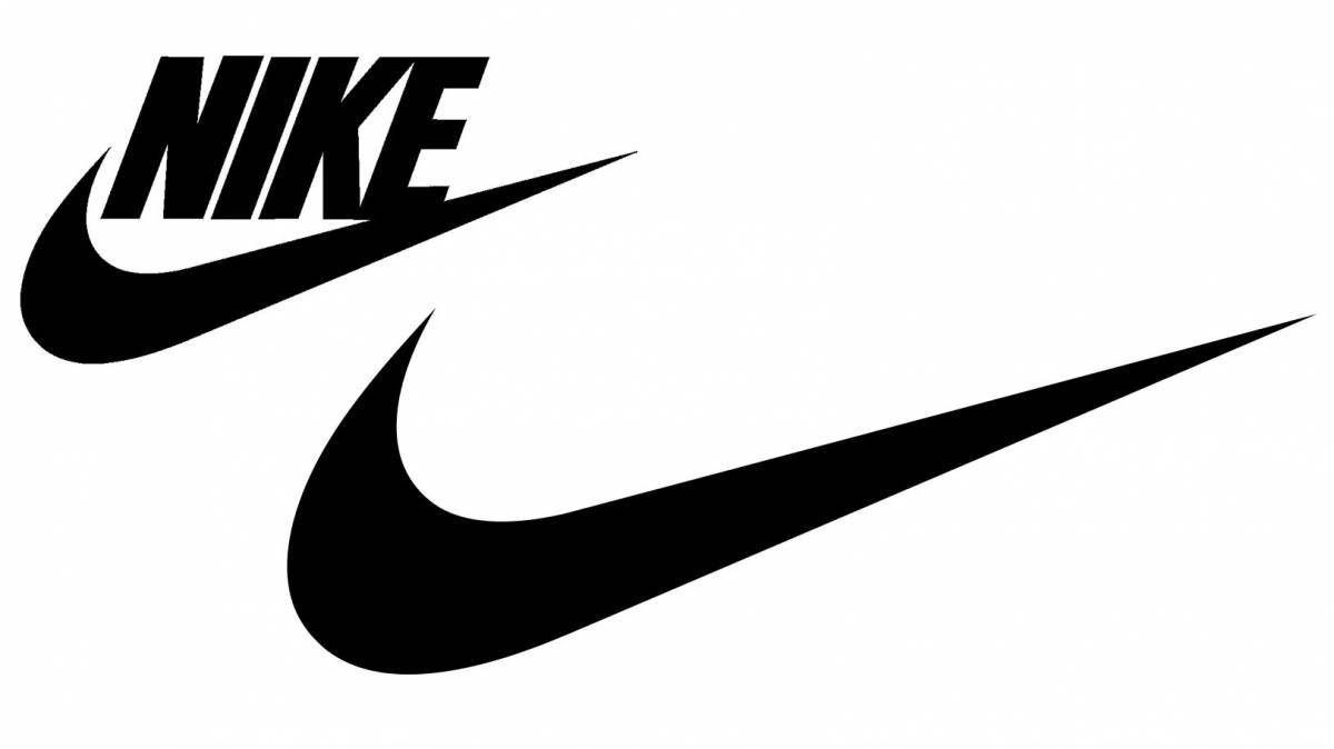 Величественная раскраска с логотипом nike