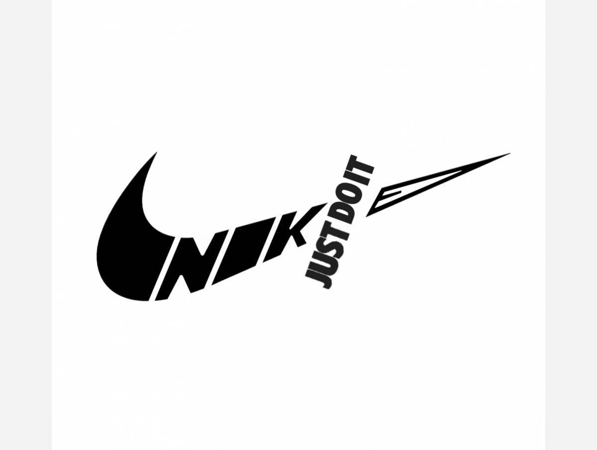 Сияющая раскраска логотип nike