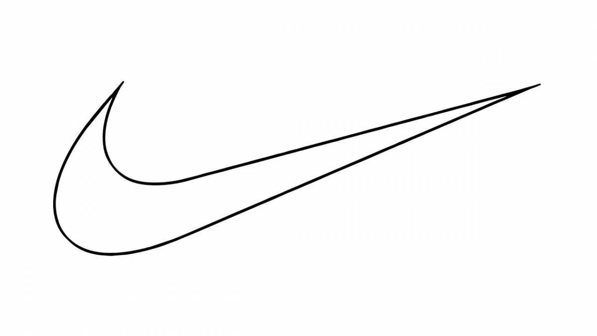Adorable nike logo coloring page
