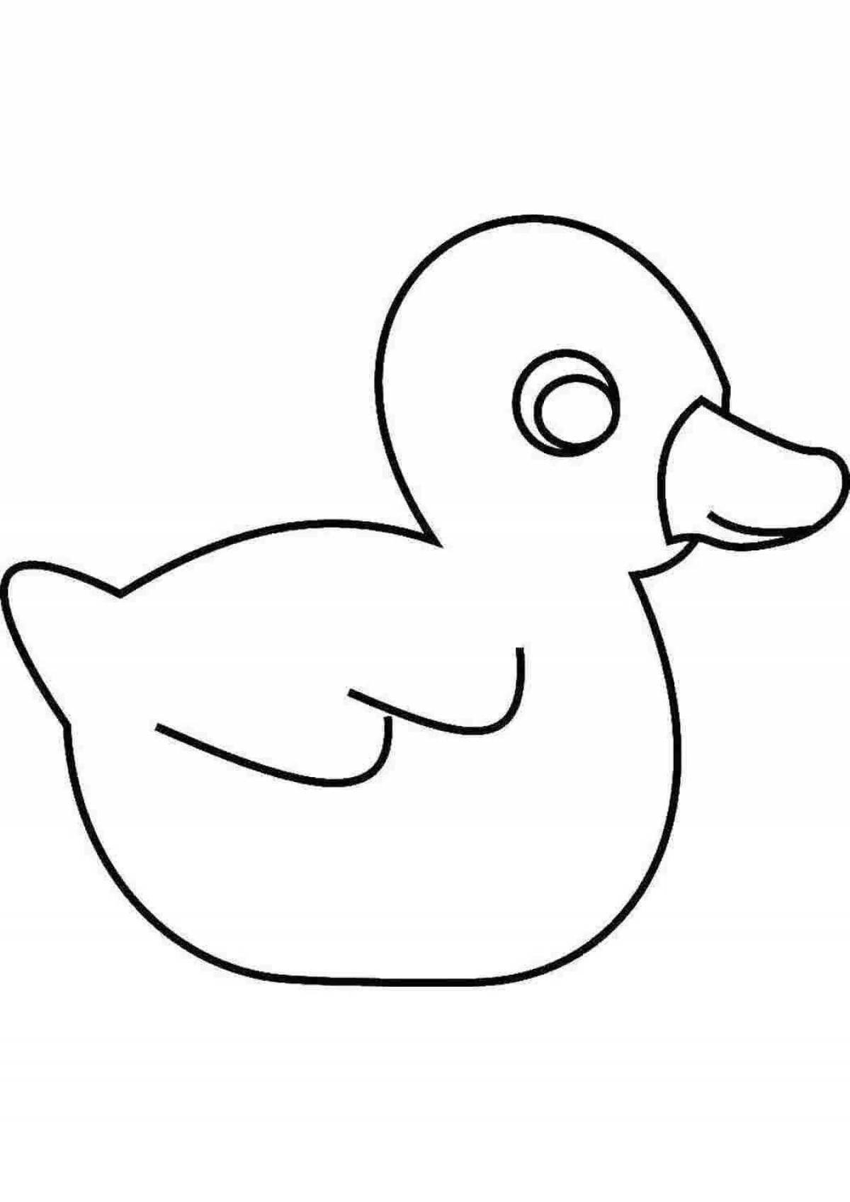 Cute duck coloring page