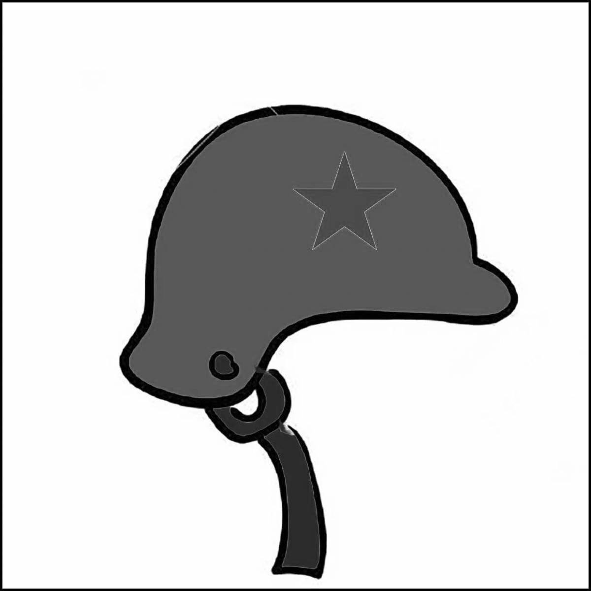 Фото Раскраска нежный военный шлем