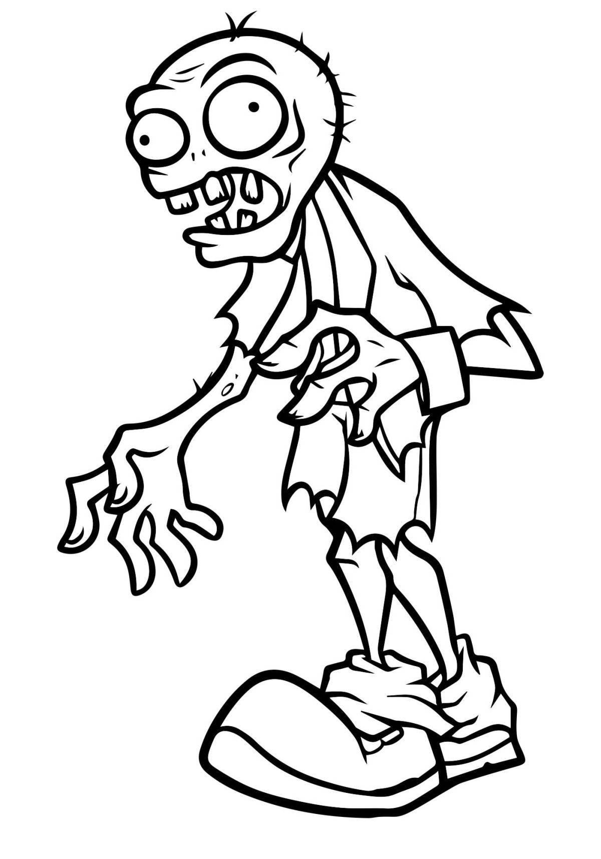 Ghast zombie mutant coloring page