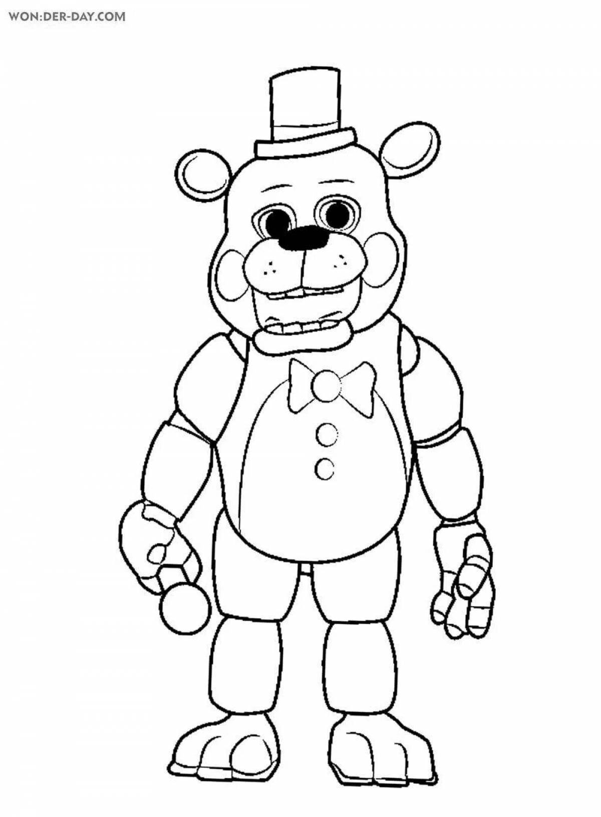 Freddy robot coloring page live