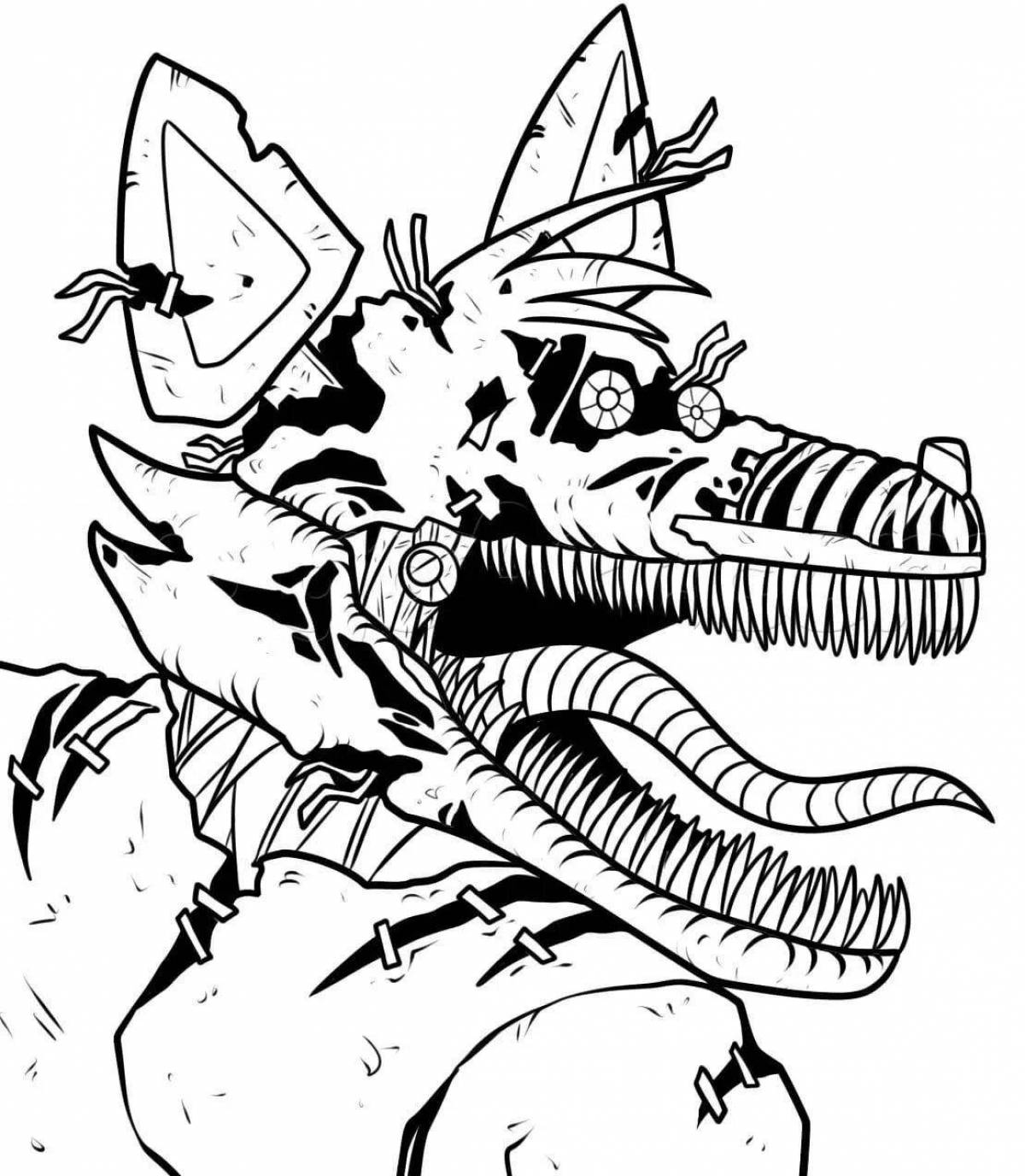 Wonderful crocodile animatronic coloring book