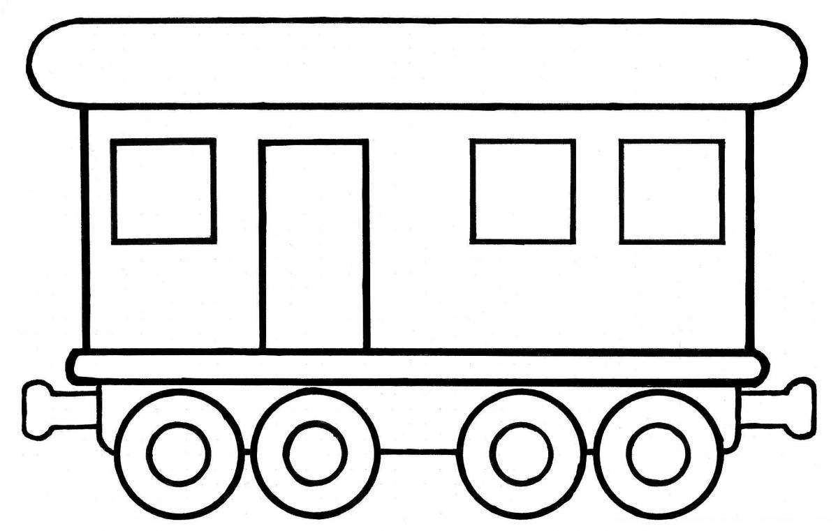 Coloring book dazzling train car
