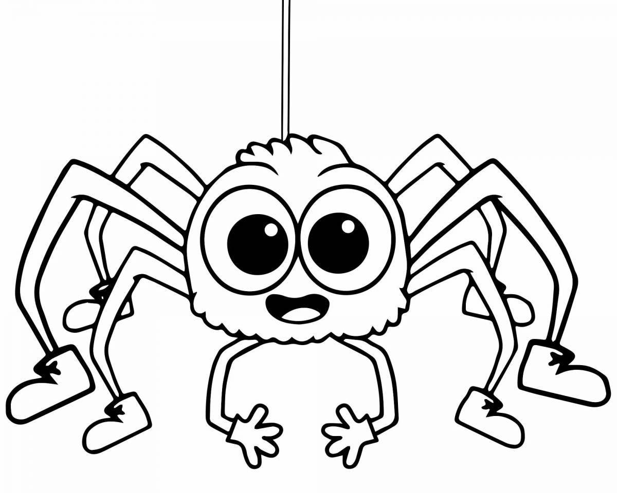 Раскраска зловещий паук