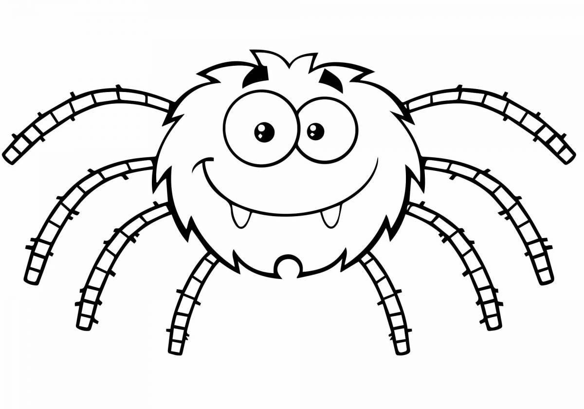 Раскраска гнусный паук