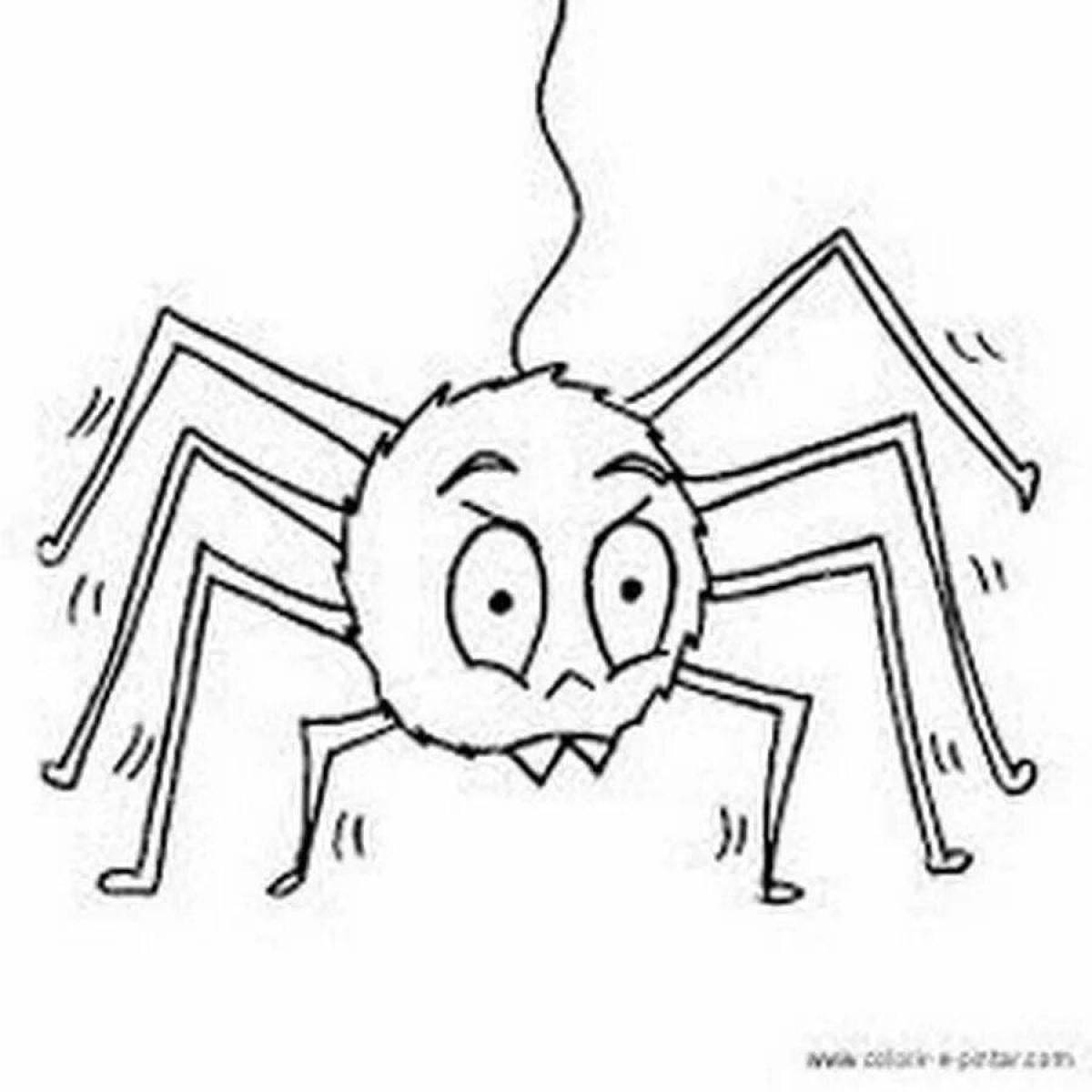 Coloring page disgusting spider