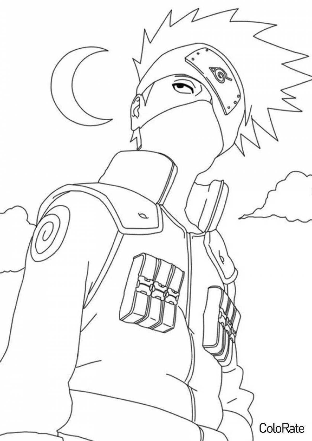 Naruto kakashi bright coloring