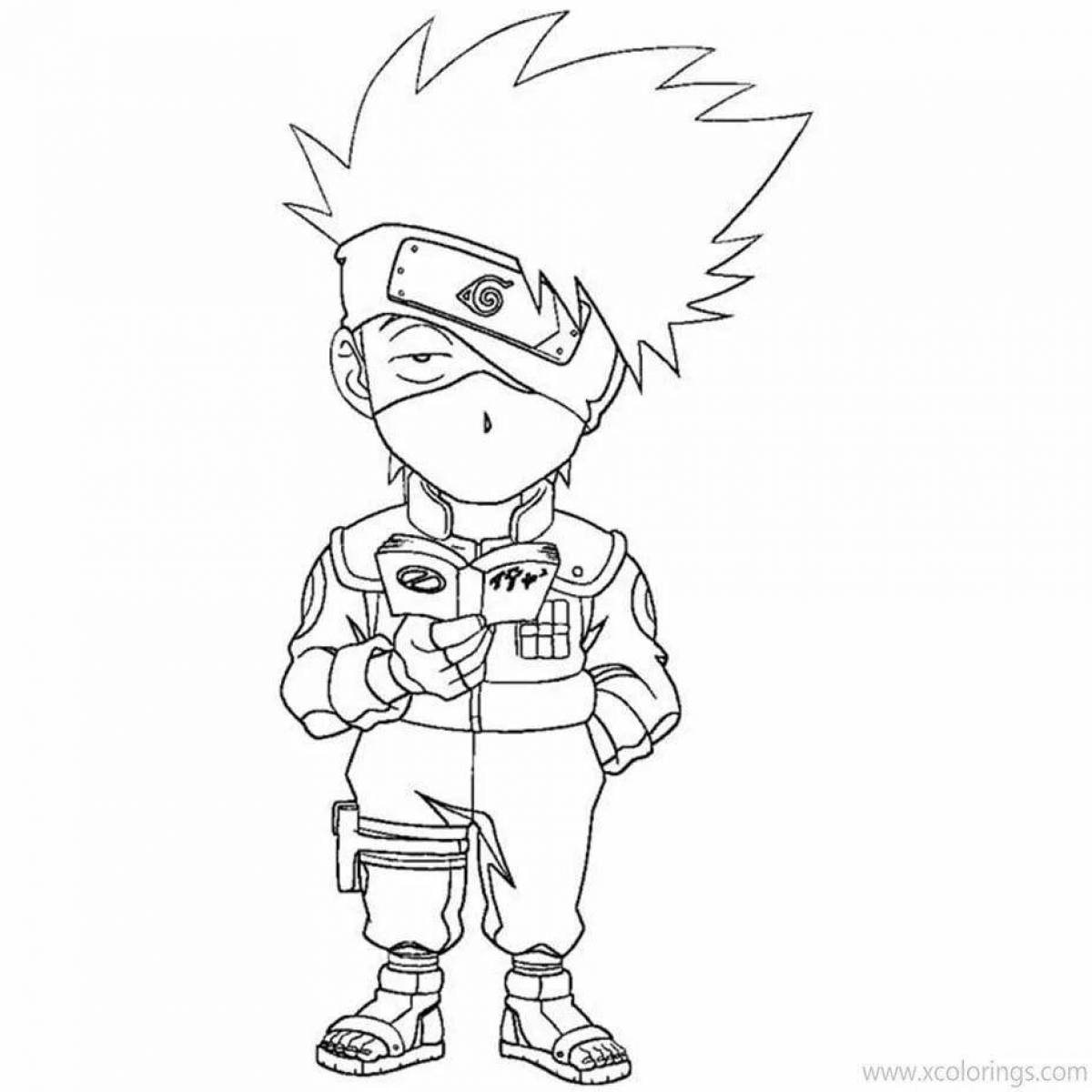 Joyful naruto kakashi coloring book