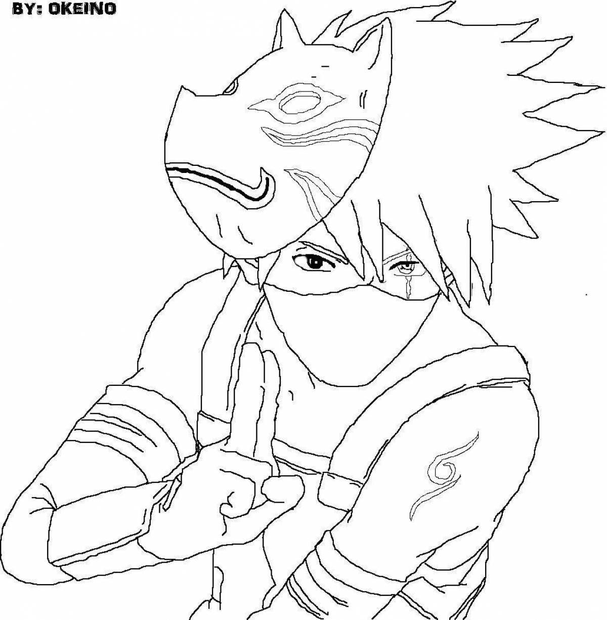 Coloring naruto kakashi