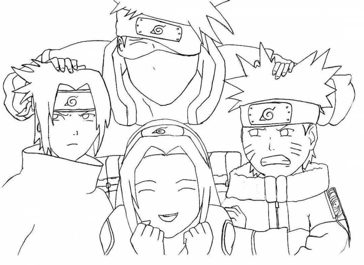 Coloring book shining naruto kakashi