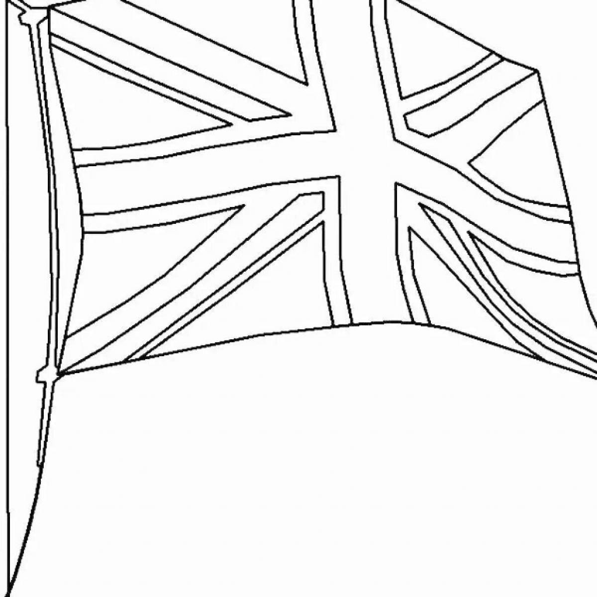 Coloring page cheerful english flag
