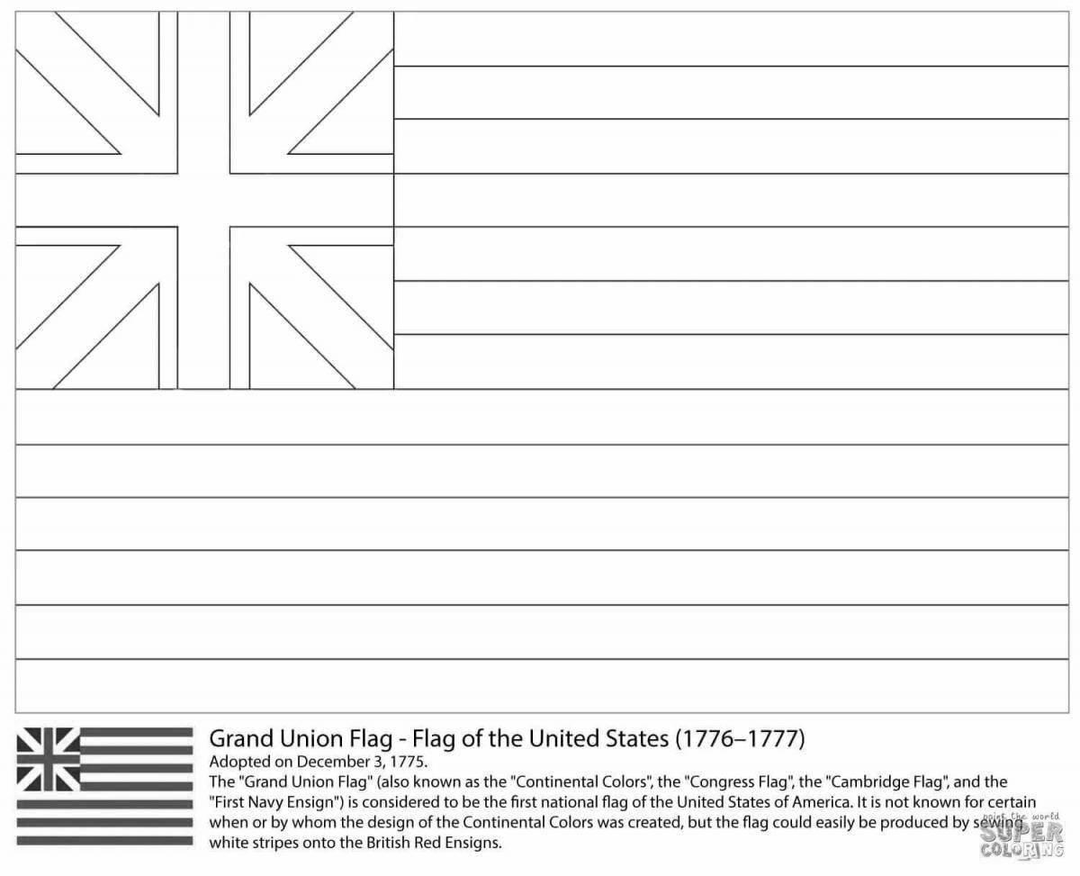 Coloring page joyful english flag