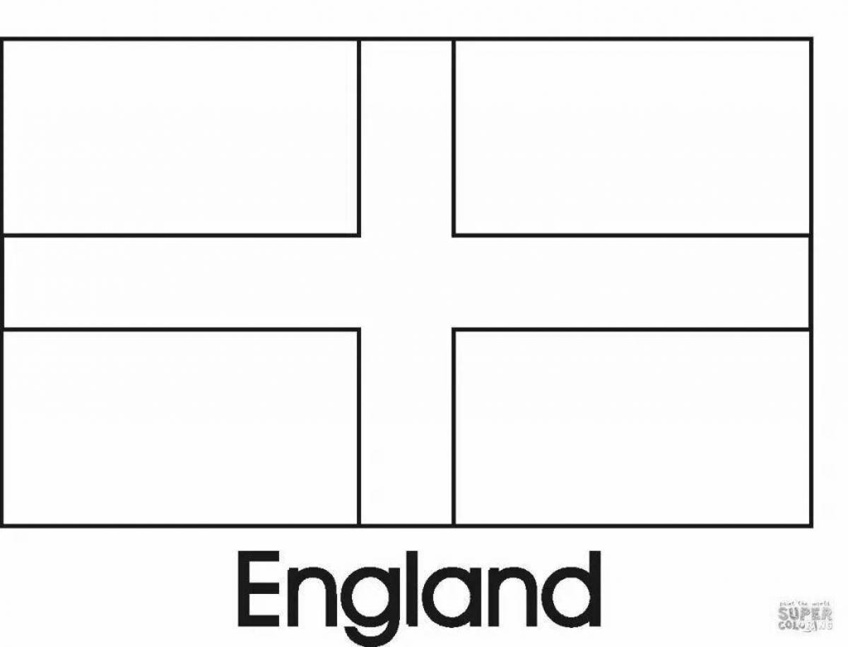 Увлекательная раскраска английского флага