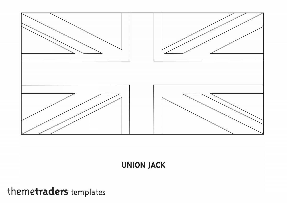 Coloring page gorgeous english flag