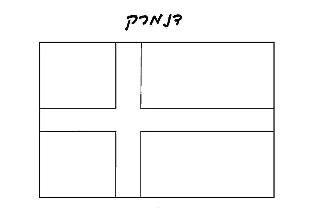 English flag coloring page