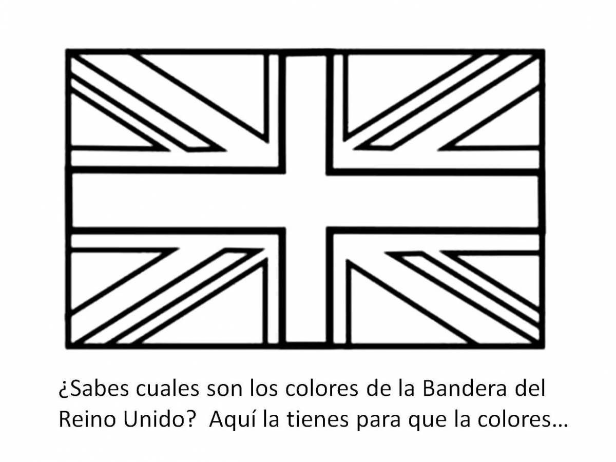 Brilliant coloring of the English flag