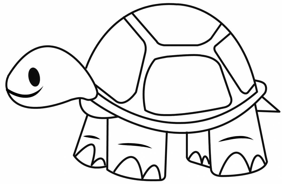Мерцающая черепаха-раскраска
