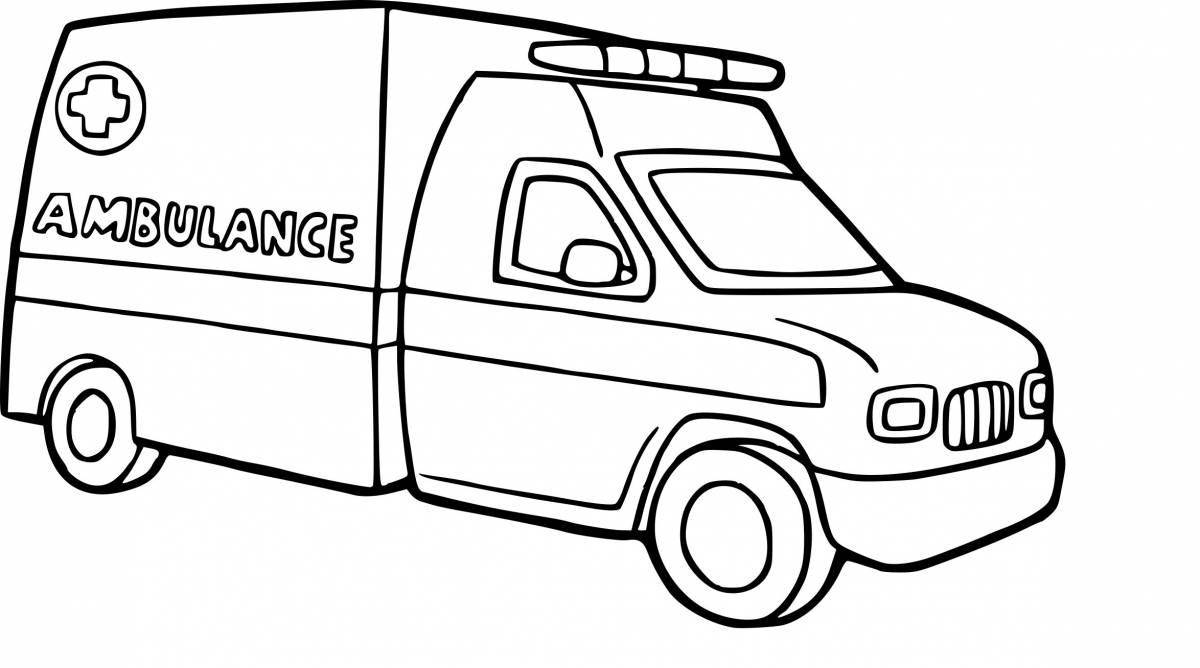 Coloring page nice mail car