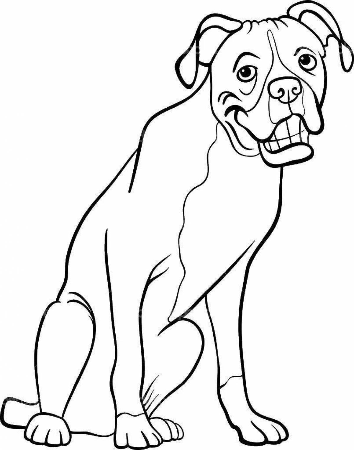 Coloring page graceful boxer