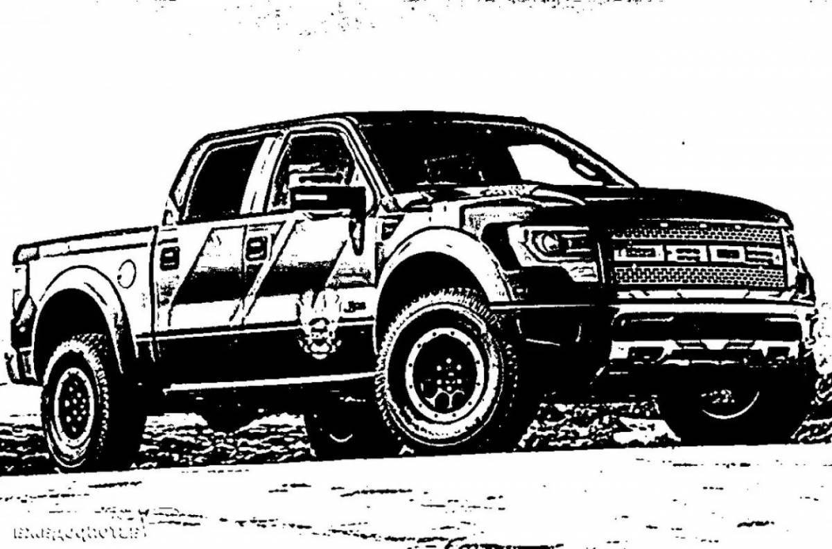 Exquisite coloring raptor ford