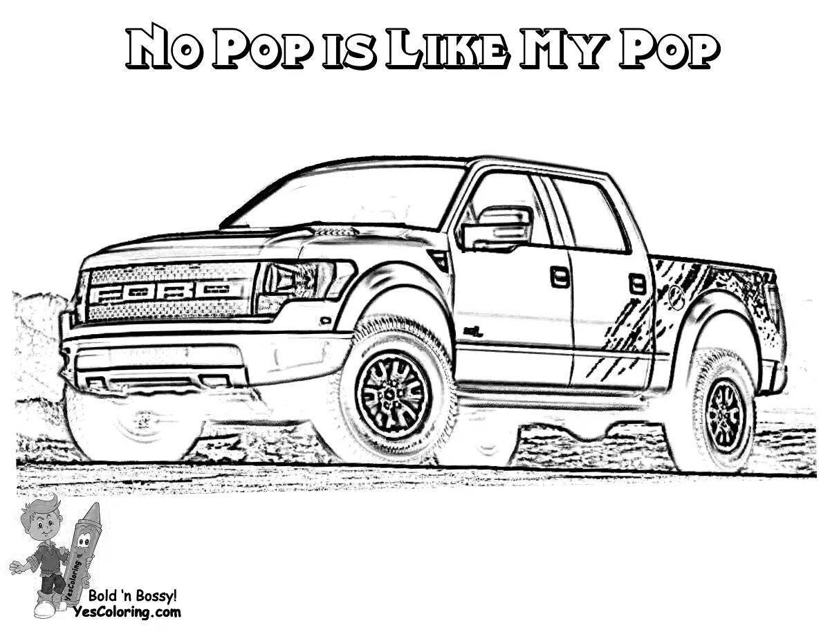 Raptor Ford shiny coloring book