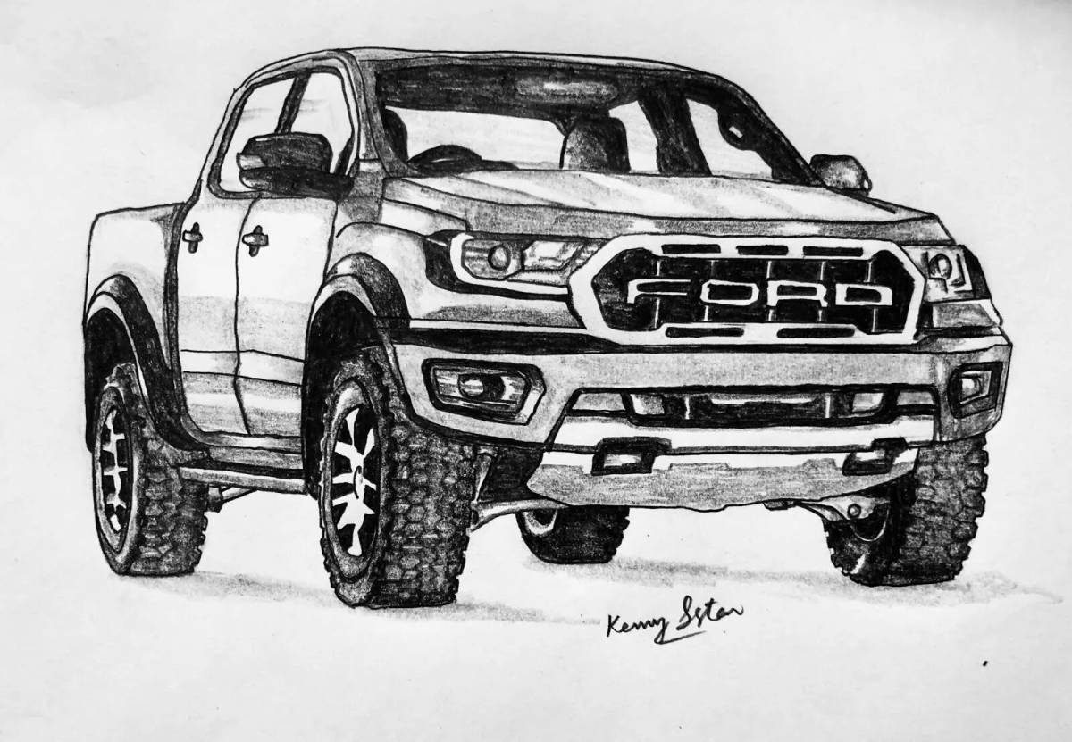 Spectacular coloring raptor ford