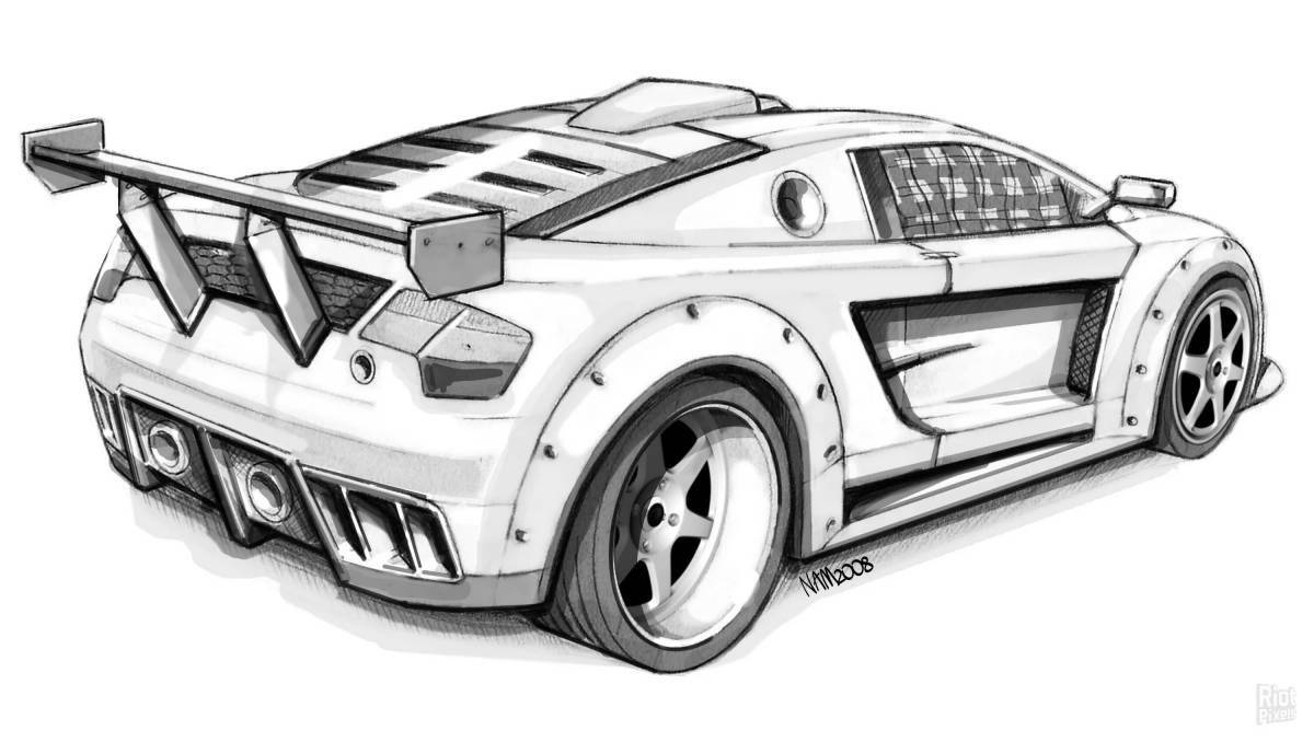 Auto tuning fat coloring page