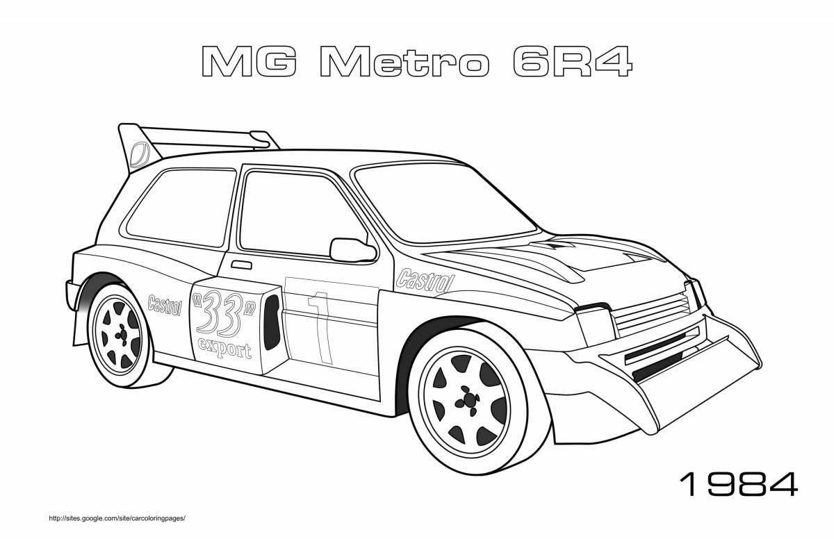 Incredible auto tuning coloring page