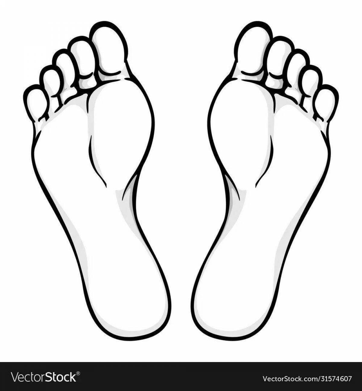 Coloring elegant right leg