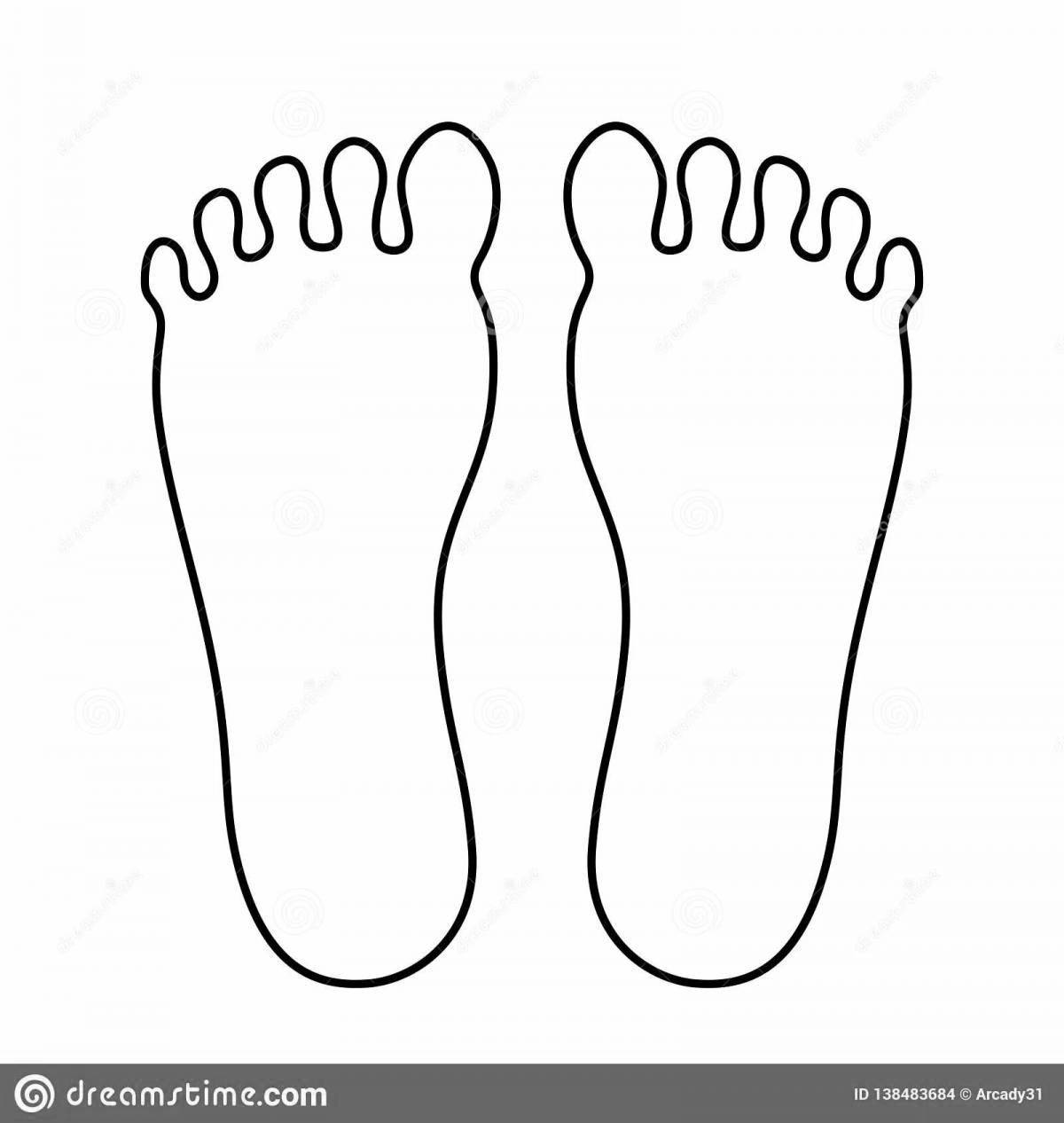 Coloring page stylish right leg