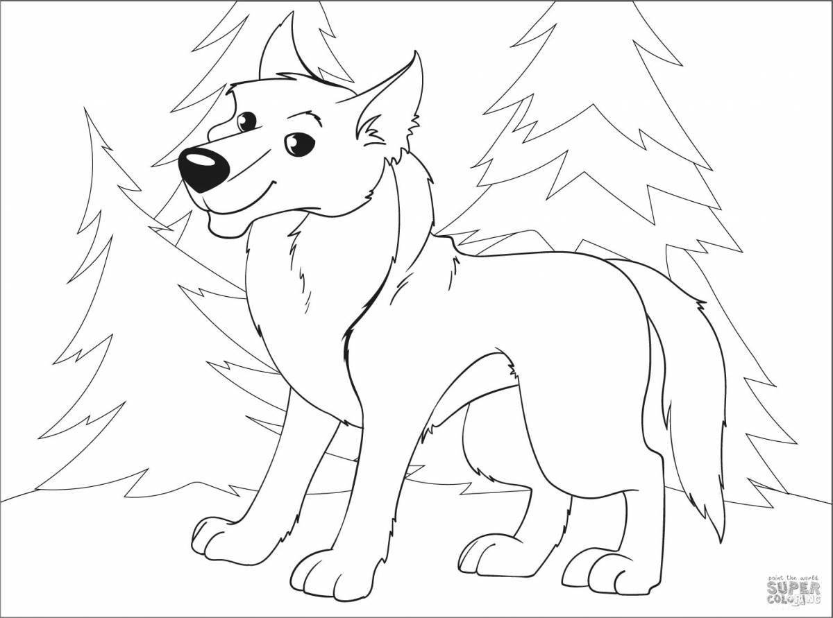 Courageous wolf simulator coloring book