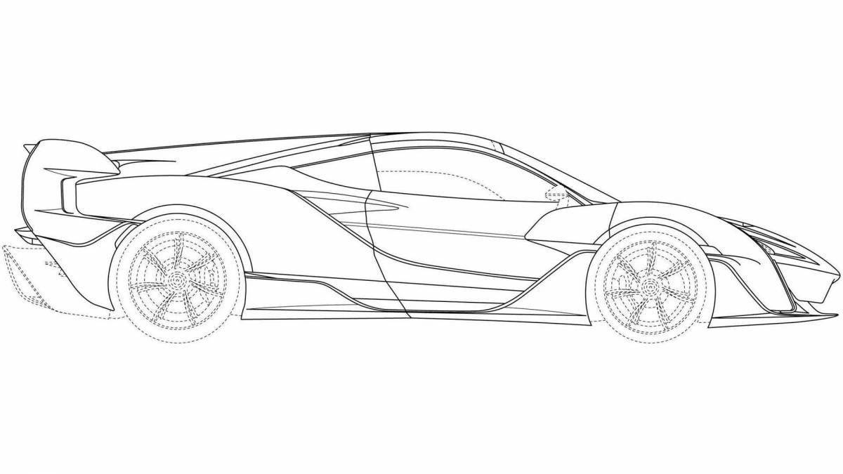 Coloring page gorgeous lotus car