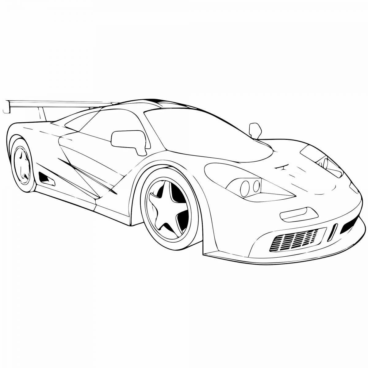 Coloring page stylish lotus car