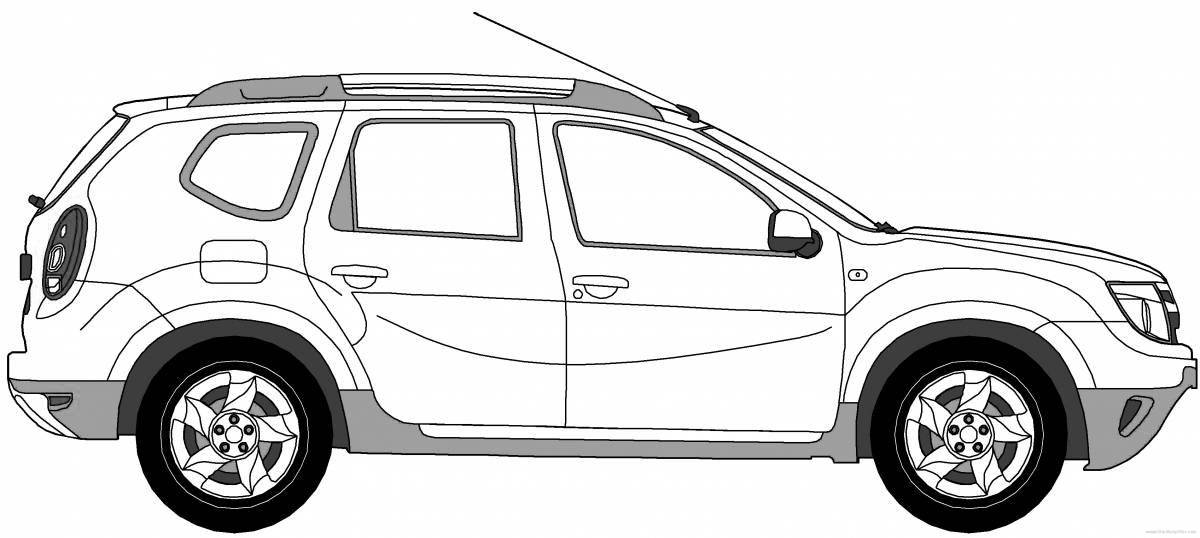 Яркое лассо renault coloring page