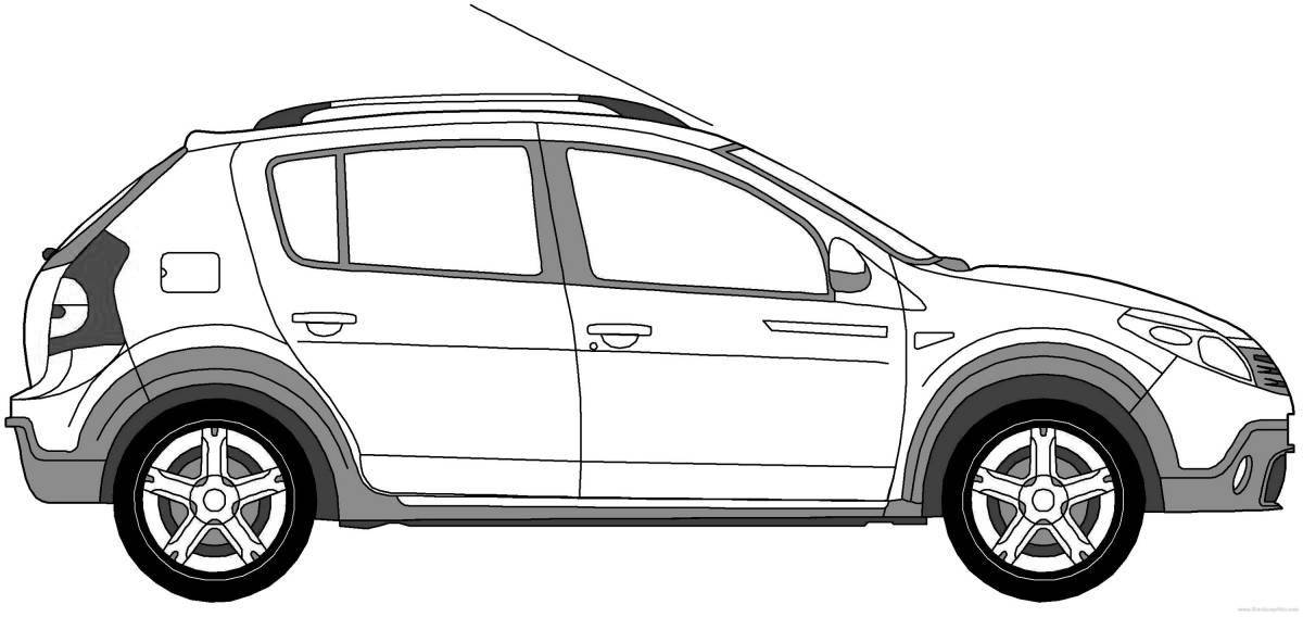 Great lasso renault coloring page