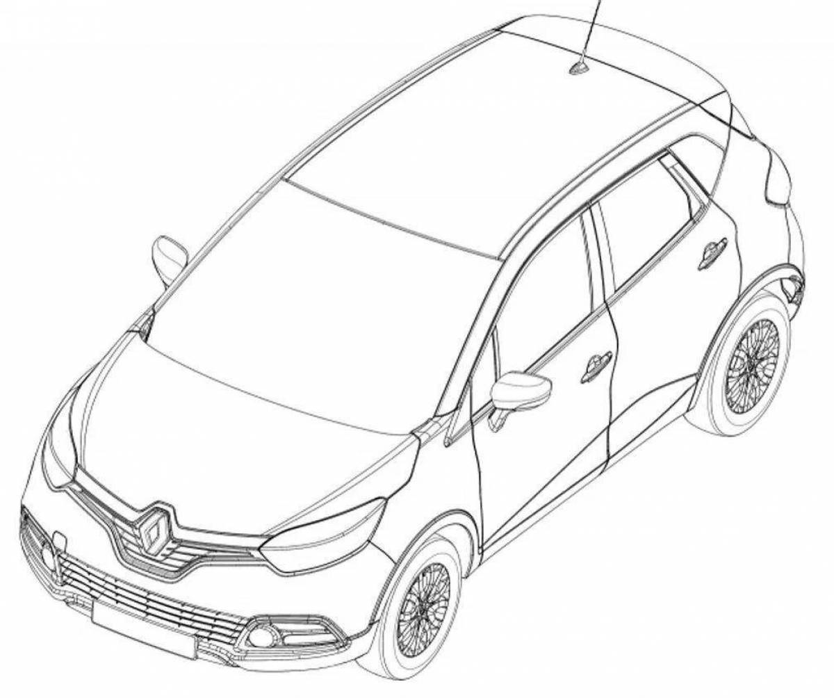 Lovely lasso renault coloring page