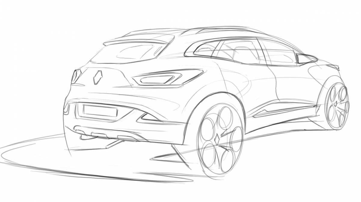 Renault shining lasso coloring page
