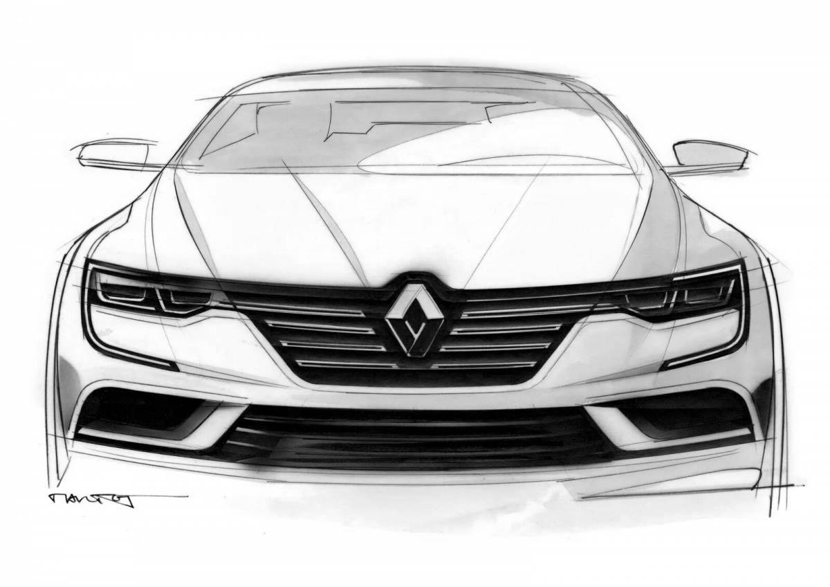 Блестящее лассо renault coloring page