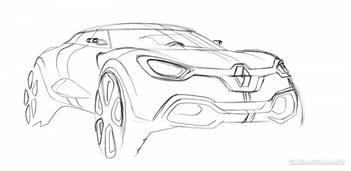 Renault glamor lasso coloring page