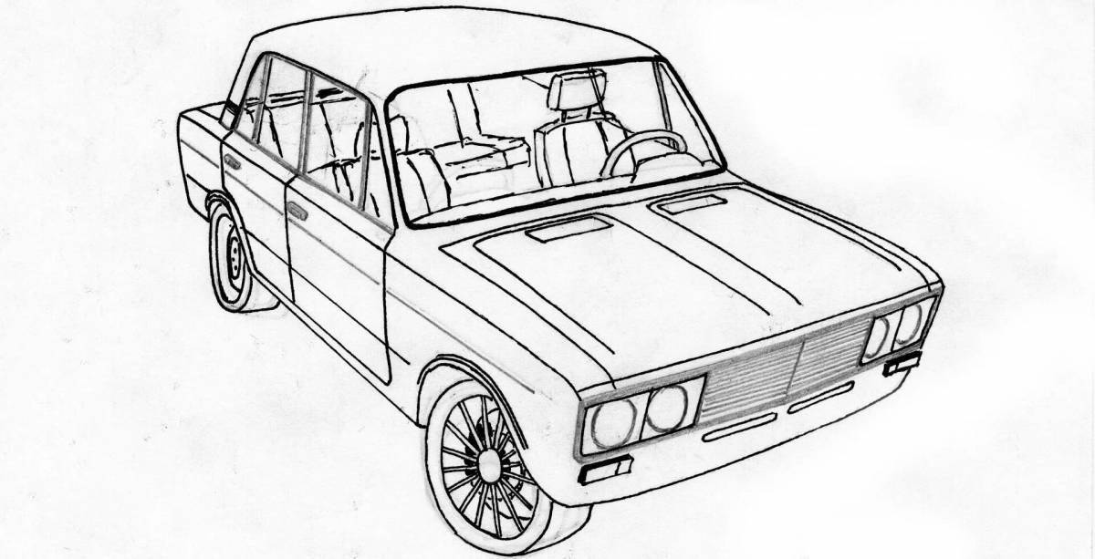 Awesome Zhiguli tuning coloring book