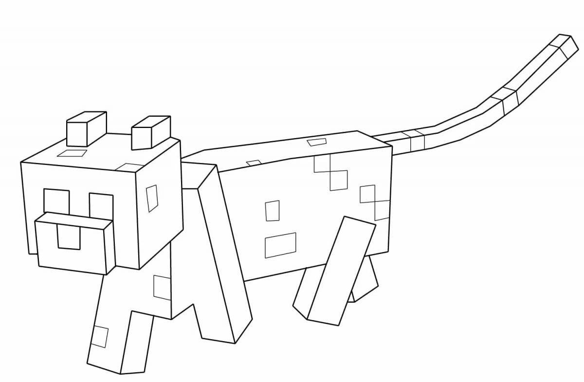 Minecraft joyful guard coloring page