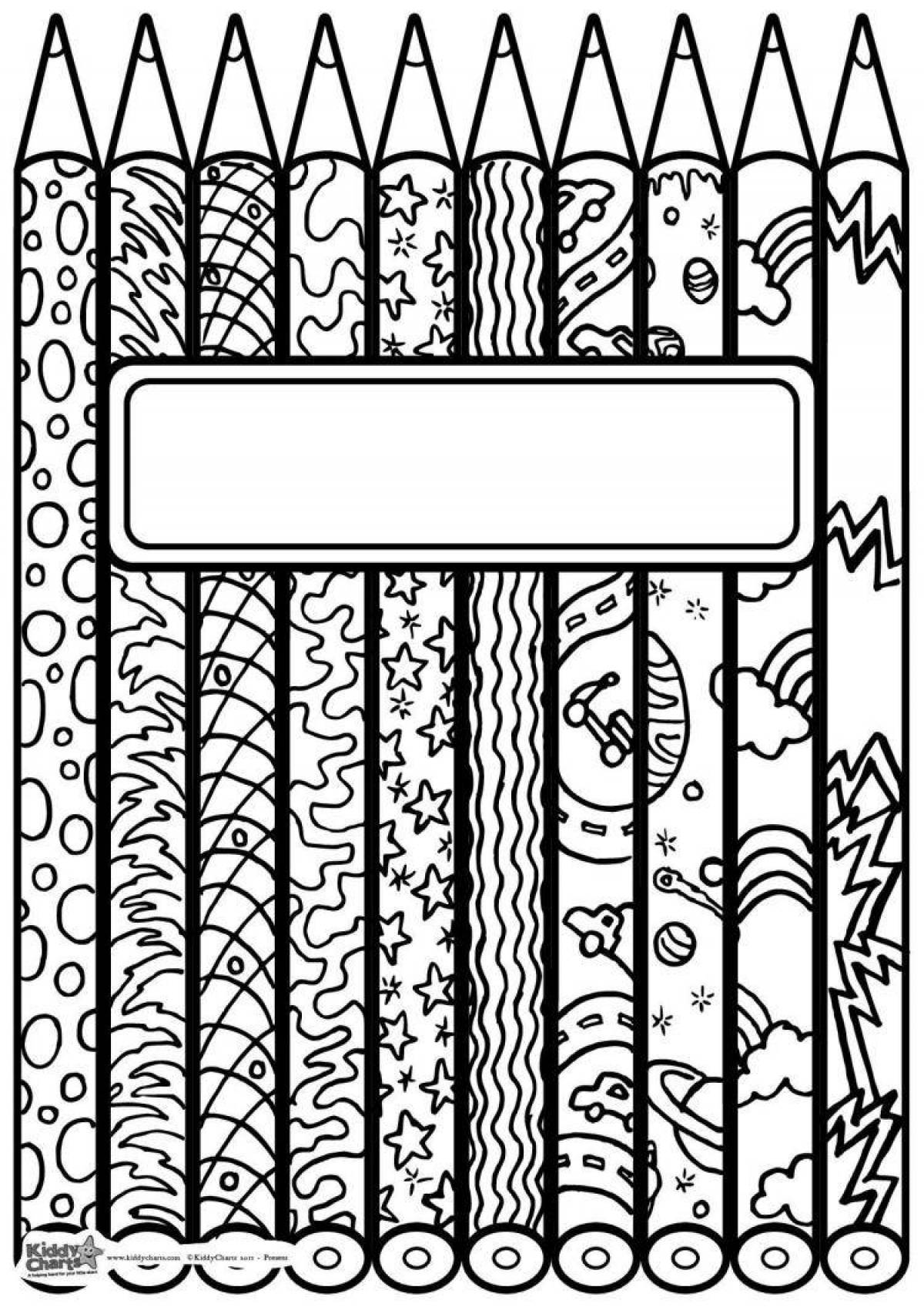 Fun coloring book with black sheets