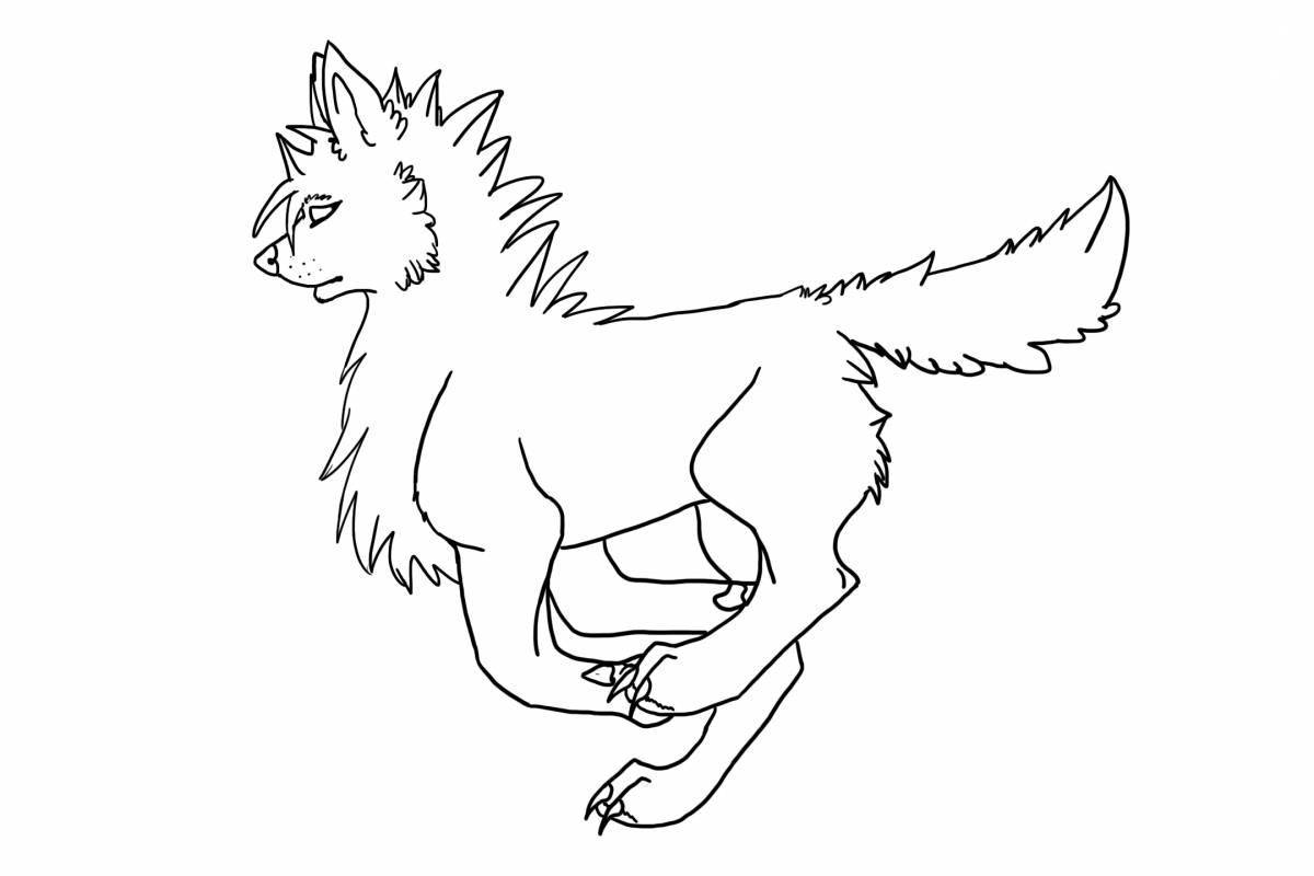 Royal coloring fox with wings