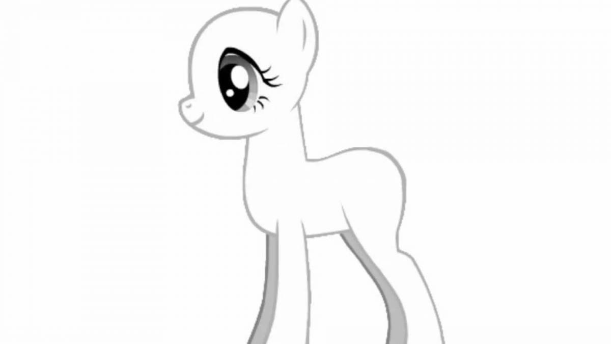 Majestic hairless pony