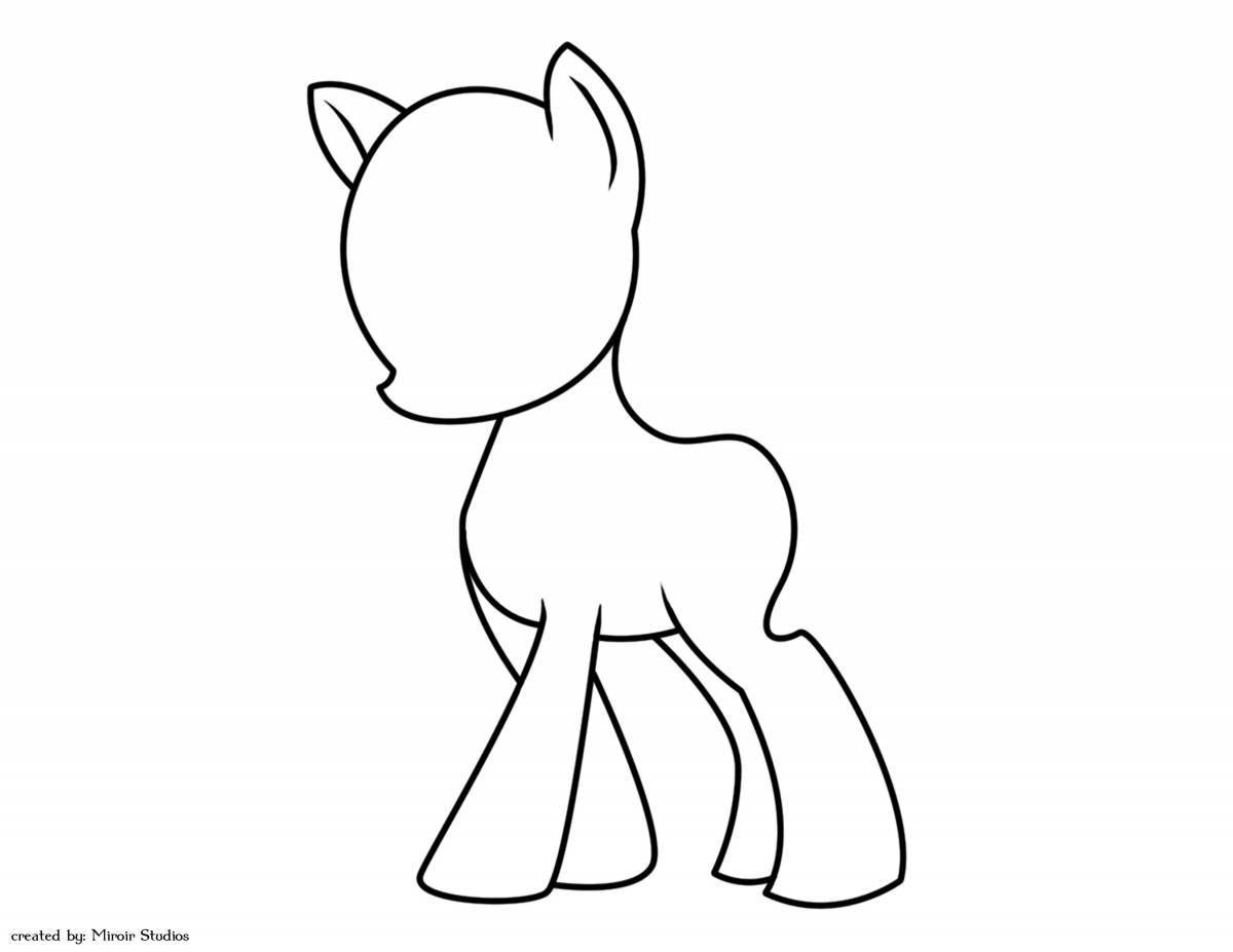 Playful hairless pony