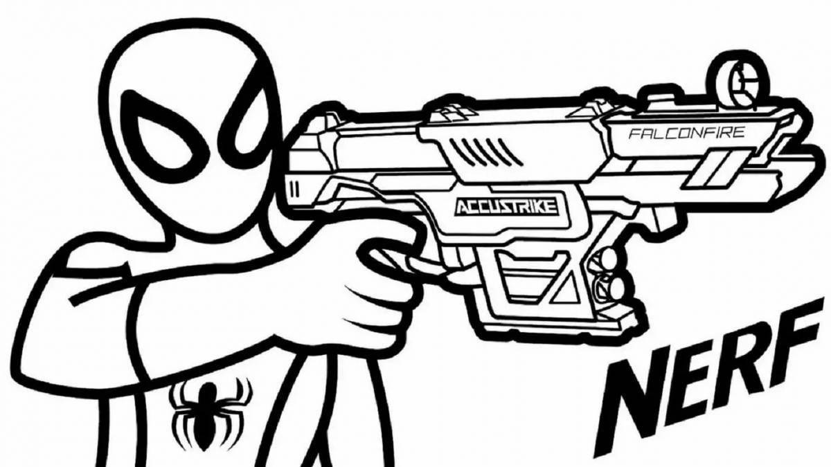 Bright pistol coloring page